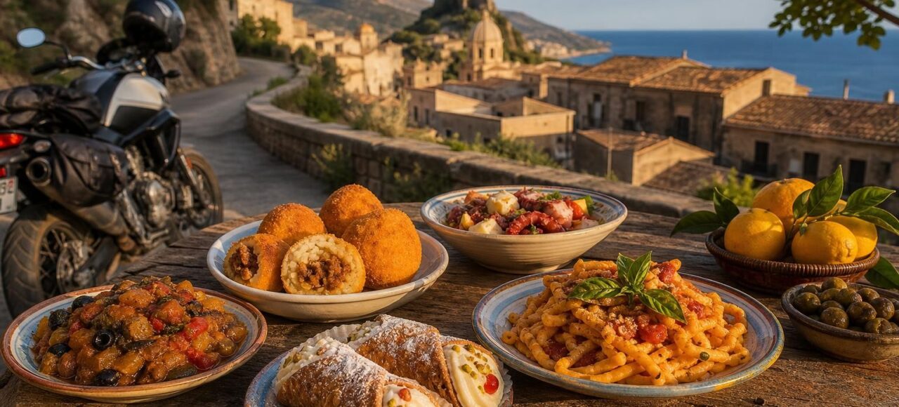 Cosa mangiare in Sicilia durante un viaggio in moto: sapori e tradizioni locali