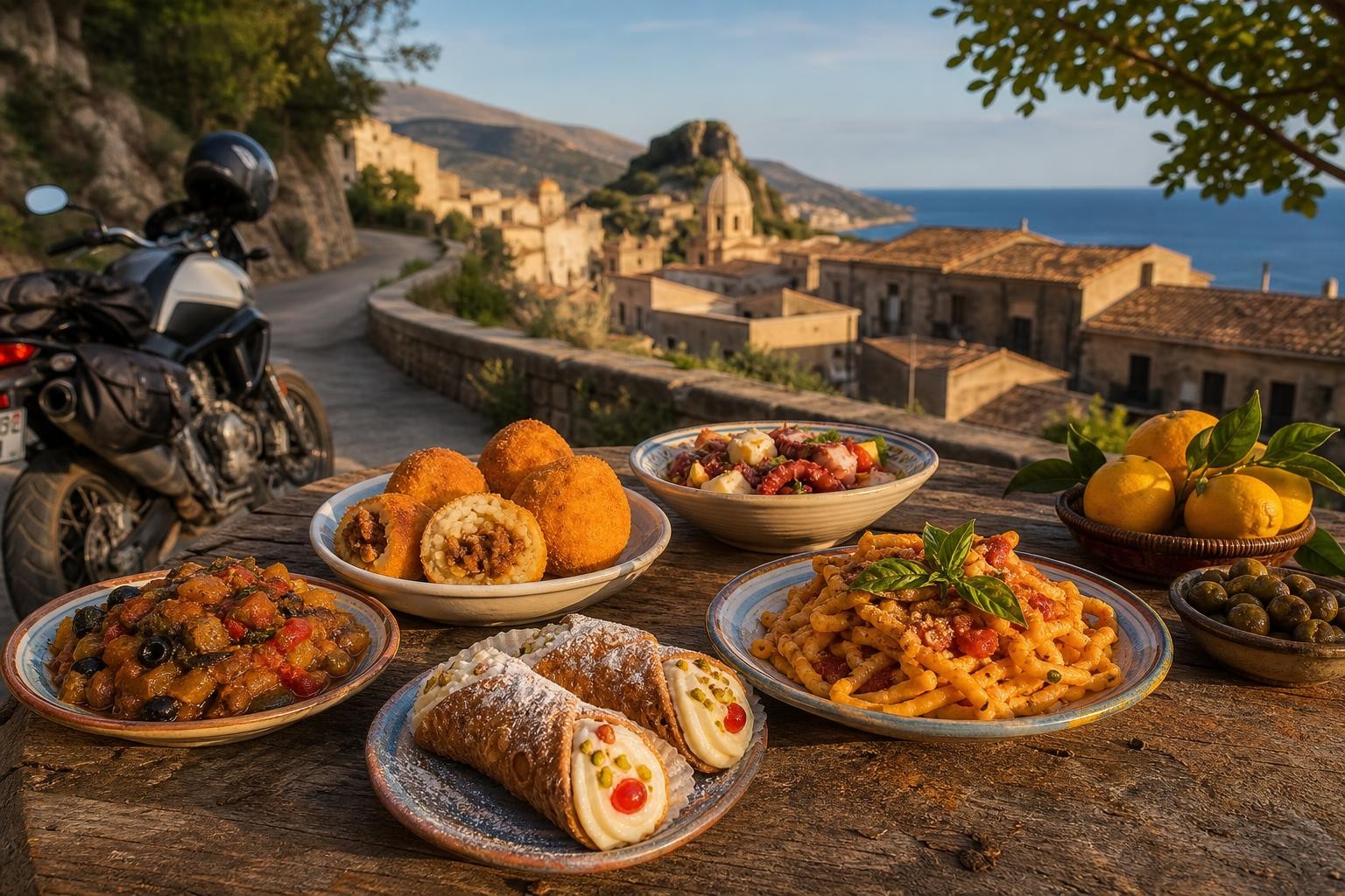 Cosa mangiare in Sicilia durante un viaggio in moto: sapori e tradizioni locali
